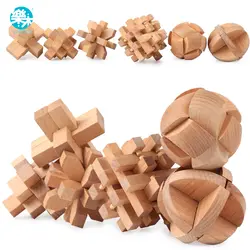 Логвуд деревянные игрушки Puzzle Cube Burr головоломки Любань замок взрослых и детские игрушки обучения и образования шт. 6 шт. подарки для детей