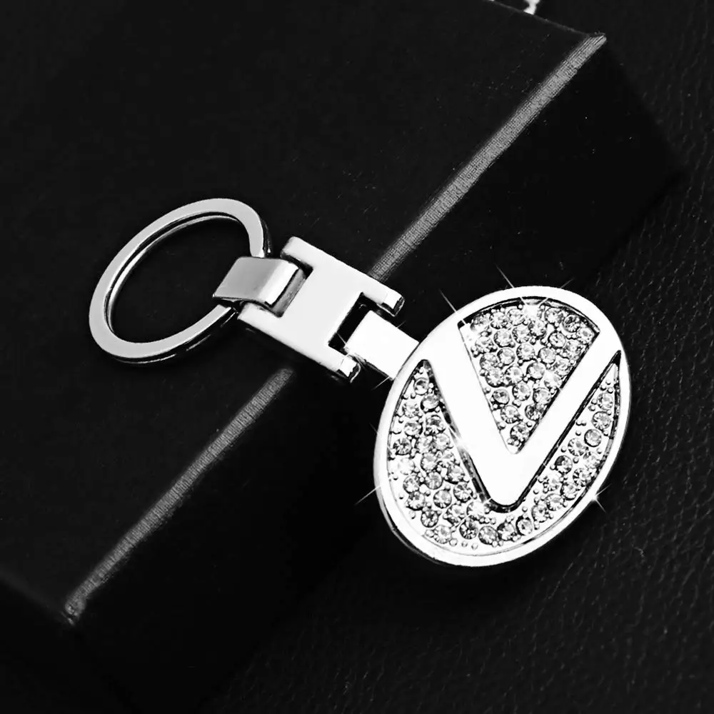 

3D Car Key Chain Accessories with Shining Crystal, Double Sided Zinc Alloy Metal Keyring Logo Car Keychain (Lexus)