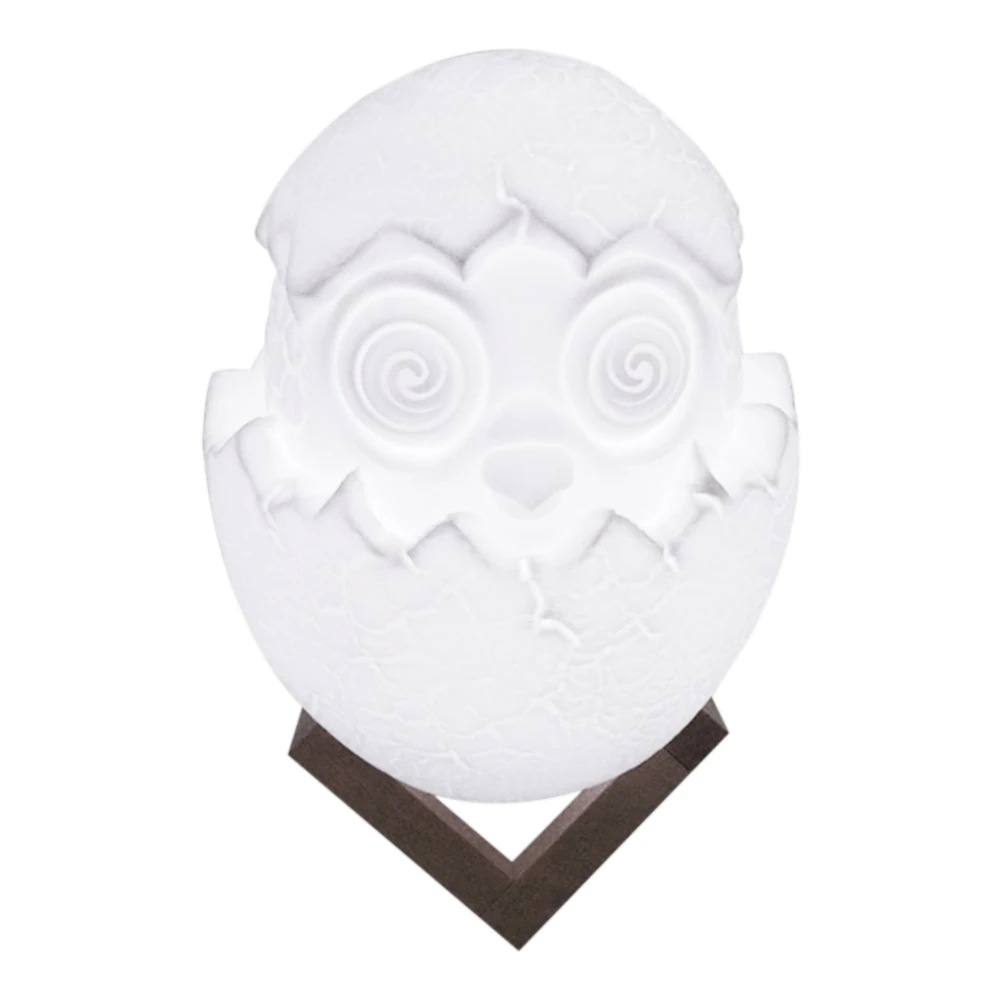 buy USB Rechargeable Night Light 3D Print Eggshell Lamp Patted Switch Bedroom Bookcase Led Night Light high 7 color gradient