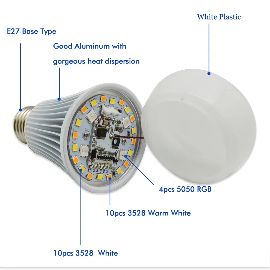 RGBWW 8W LED BULB16