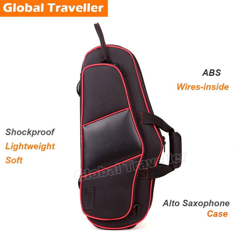 

1 Piece Steel wires-inside protect Shockproof Lightweight Soft Alto Sax Case Alto Sax Backpack Alto Saxophone Bag