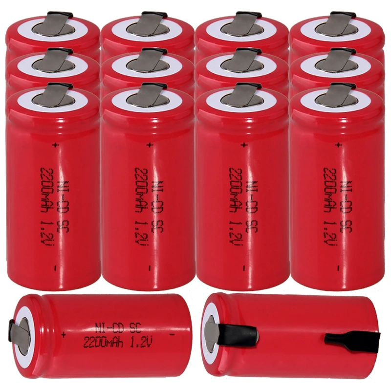 

Real capacity 14 pcs SC battery 1.2v batteries rechargeable 2200mAh nicd battery akkumulator for power tools
