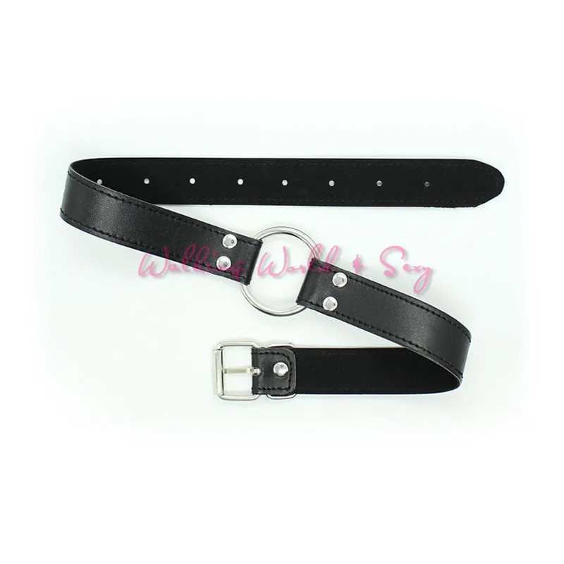 Adult Game Open Mouth Gags Oral Sex Ring + PU Leather Bondage Stainless Steel Gag Slave Fetish Oral Fixation For Women Sexy Toys (5)