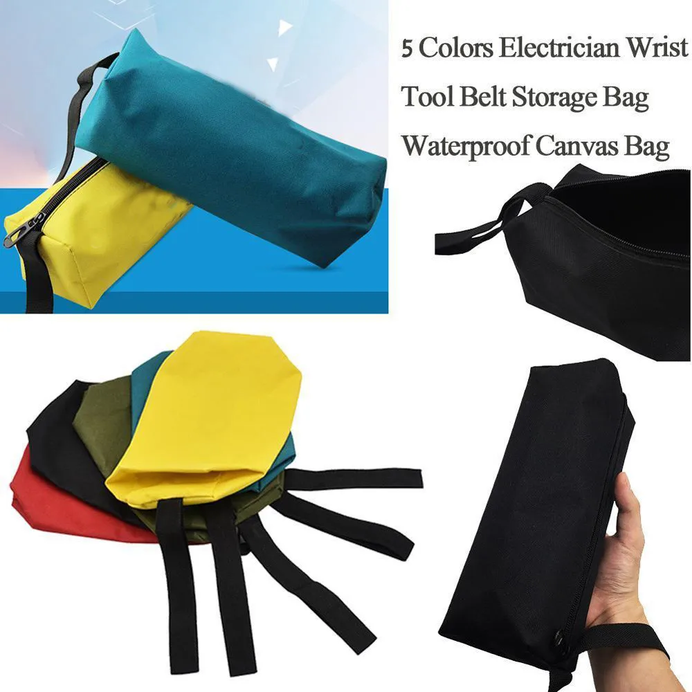 Electrician Zipper Canvas Storage Bag Pouch Organize Small Parts Work Tools Bag 