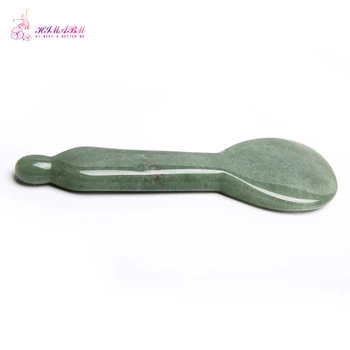 

HIMABM Chinese Natural Green Aventurine Guasha Massage Tool Facial Treatment Scraping Care Healthy Tool Supplies health beauty