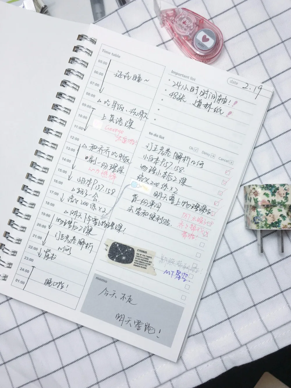 

Day Time Table A5 Planner Notebook School Stationery Store Agenda Diary Note Book Memo Daily Paper Spiral Plan Office Accessory