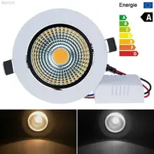 Pack of 10 3W Cob Led Lights Mini Adjustable Recessed Downlights 3000K 6000k