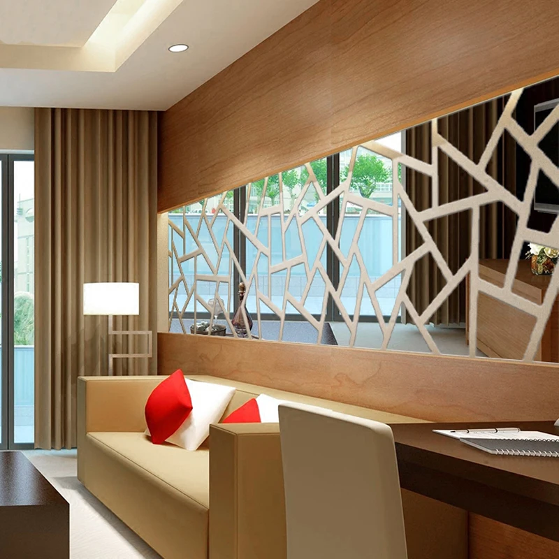 Mirror-3D-Stickers-Wall-Stickers-Wallpaper-Geometry-Angle-Plastic-Decal-Mosaic-Room-Ceiling-Home-Decoration