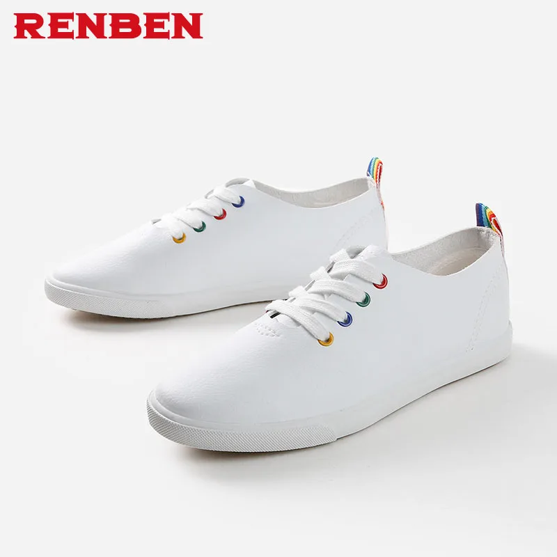 Novedad de verano primavera 2018, zapato de cuero para Mujer, Zapatos de cuero para Mujer, Zapatos planos para Mujer, mocasines blancos con cordones para Mujer - AliExpress Calzado