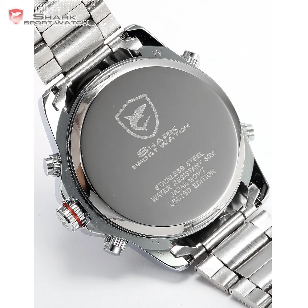 Mako SHARK Sport Watch Luxury Blue Men's Digital LED Date Alarm Military Electronics Steel Strap Wrist Watches Hot Clock /SH002 Mako SHARK Sport Watch Luxury Blue Men's Digital LED Date Alarm Military Electronics Steel Strap Wrist Watches Hot Clock /SH002