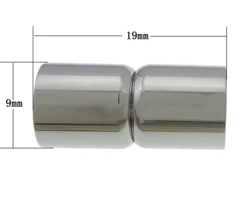 

Stainless Steel Magnetic Clasp, Column, original color, 19x9mm, Hole:Approx 8mm, 50PCs/Lot, Sold By Lot