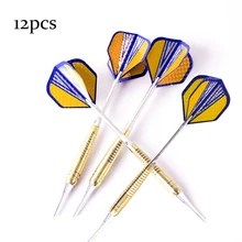 12 шт. 18 профессиональные дротики Дартс мягкий наконечник древки для Дартса алюминий мягкая медная игла Дартс электронные дартборды