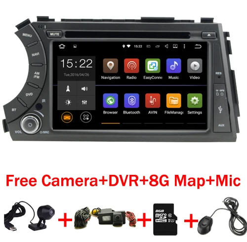 " 2din Android 9,0 автомобильный dvd gps для ssangyong Kyron Actyon 4G Wifi Bluetooth Поддержка dvr OBD четырехъядерный 1024x600 русский