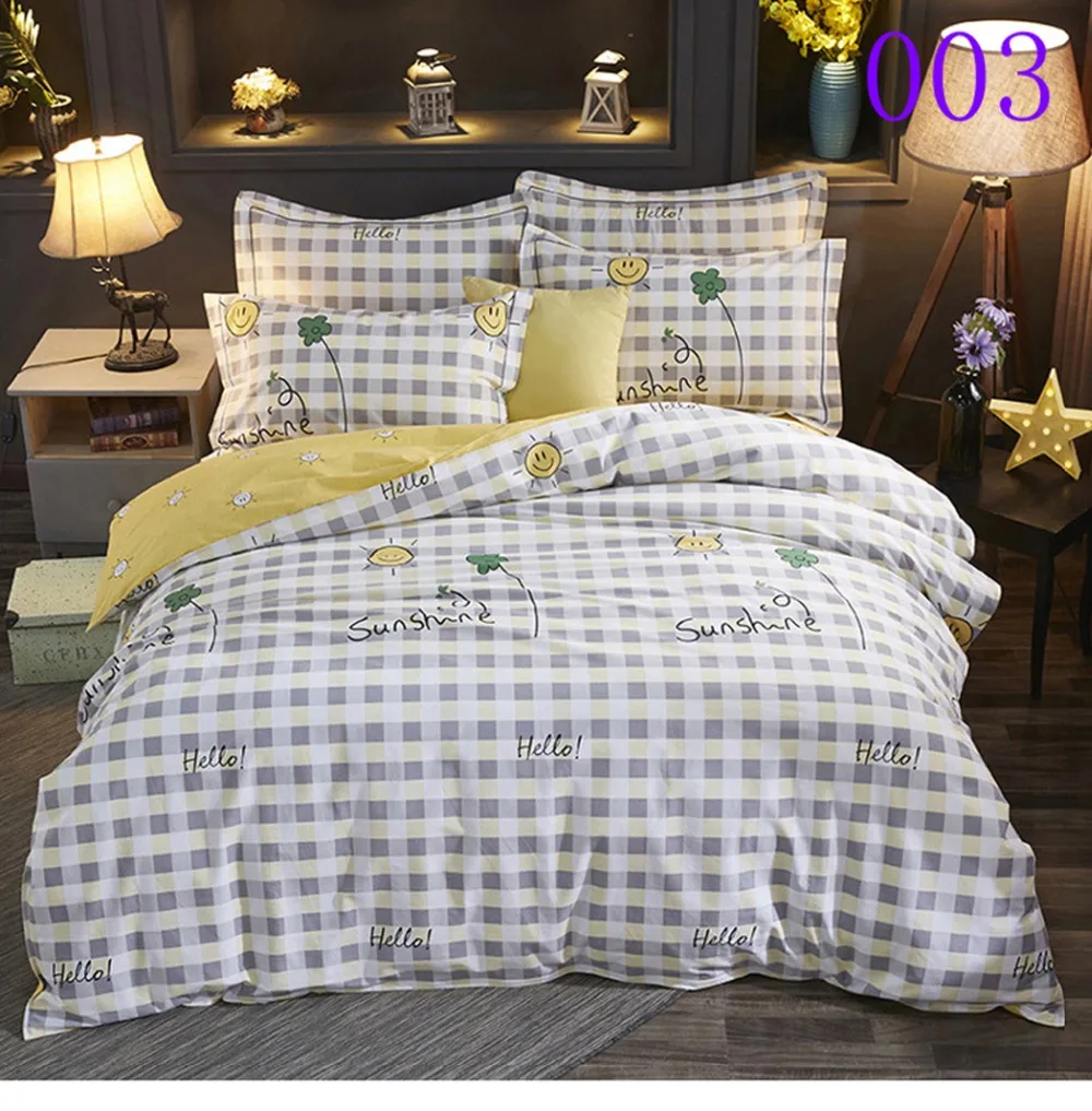 

Thicken Cotton Duvet Cover Adults Child Bedroom Twin Full Queen King Bedclothes Quilt Cover Comforter Cover Bedding Bag Plaid