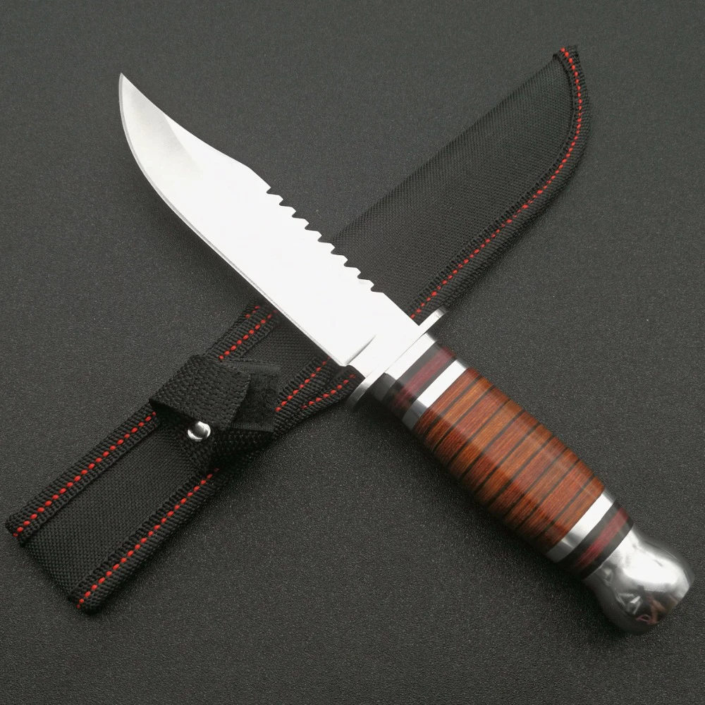 Mengoing Hard Tough 5Cr13Mov Steel Fixed Blade Hunting Knife Outdoor