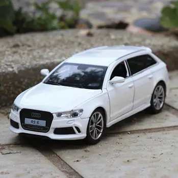 

High simulation 1:32 RS6 diecast metal toy vehiclesalloy pull back car model sound&light collection model toys free shipping