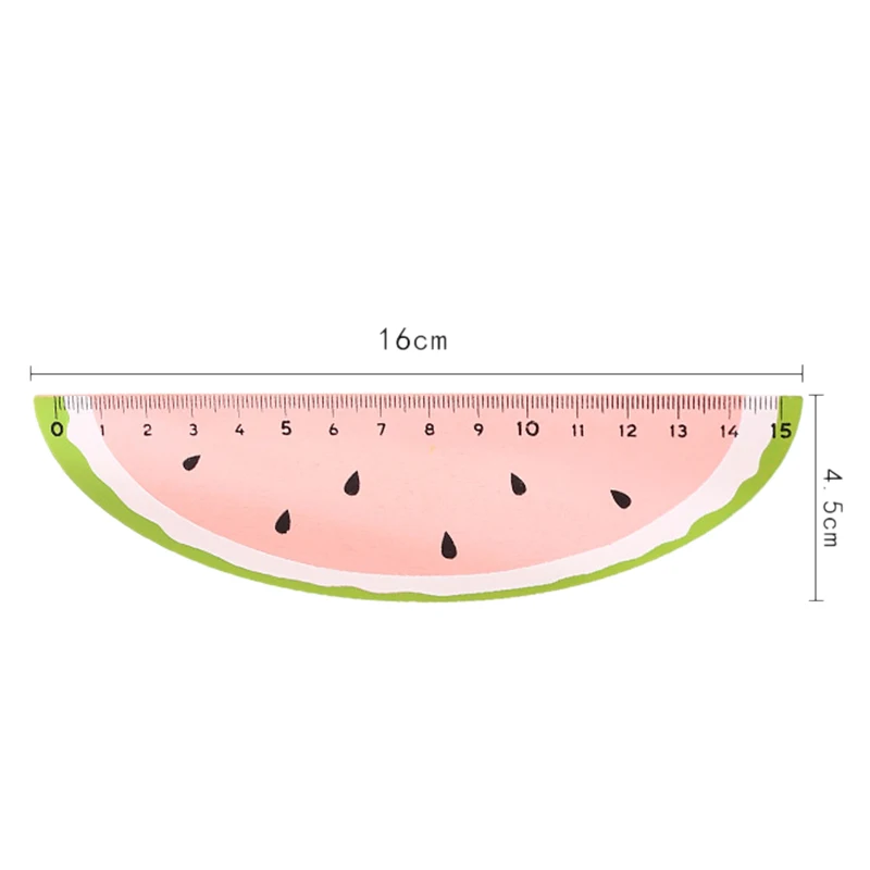 4 шт. деревянная фруктовая линейка милые 15 см измерительные Прямые Линейки инструмент для рисования рекламные Канцтовары подарок, школьные