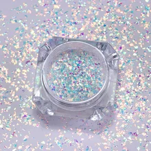 AB Цвет ногтей порошок с блестками Нерегулярные Звезда Круглый переливающийся хлопья для ногтей маникюр дизайн украшения для гель лак
