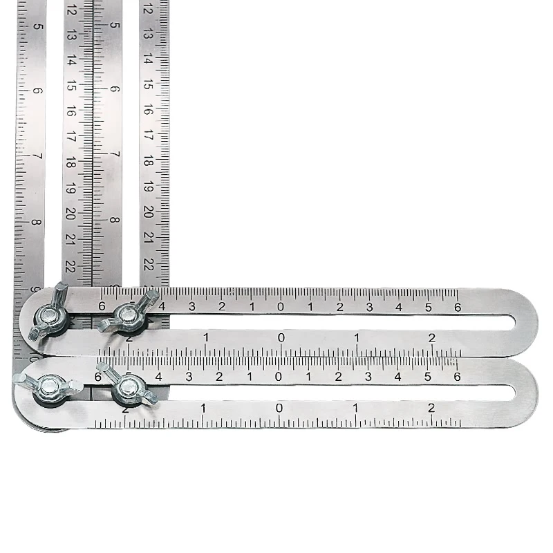 Multi-function Adjustable Four-Sided Folding Measuring Tool Multi-Angle Template Scale Ruler