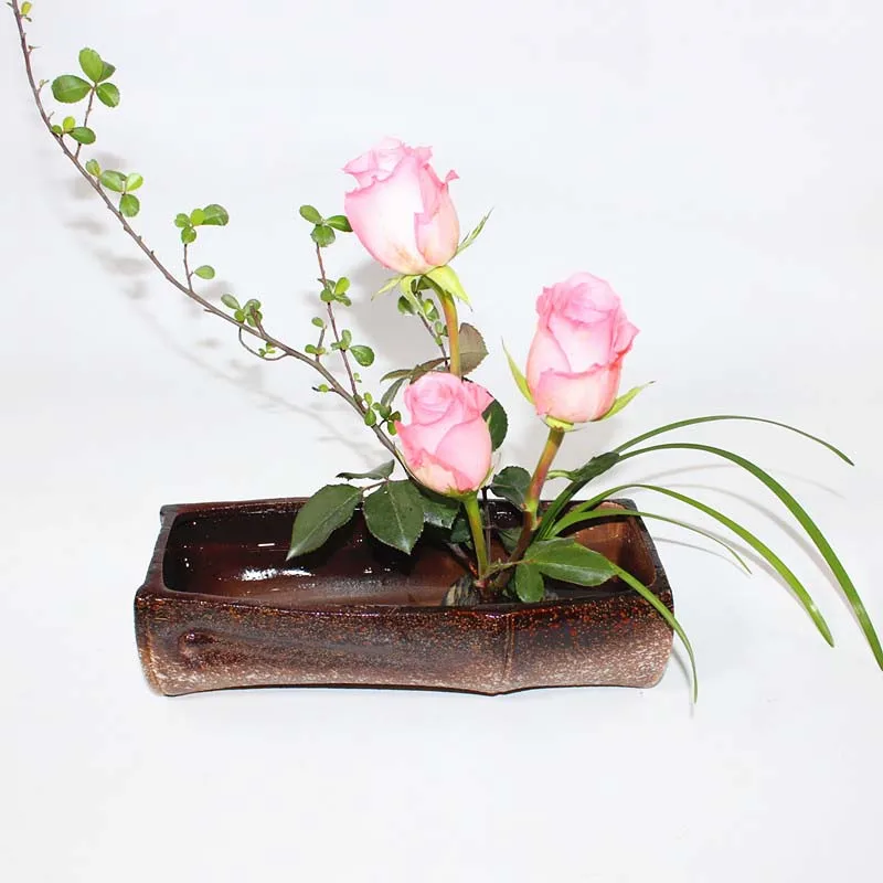 Винтажные Украшения в японском стиле Ikebana грубая Керамическая Настольная Ваза