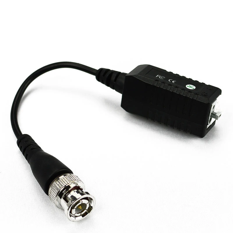 New 2pcs High Definition AHD HDCVI HDTVI BNC To UTP Cat5/5e/6 Video Balun Passive Transceivers Adapter Transmitter 300m LCC