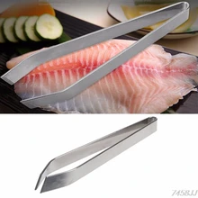 Stainless Steel Fish Bone Vegetable Tweezer Peeling Remover Pincer Useful 12cm G03 Drop ship