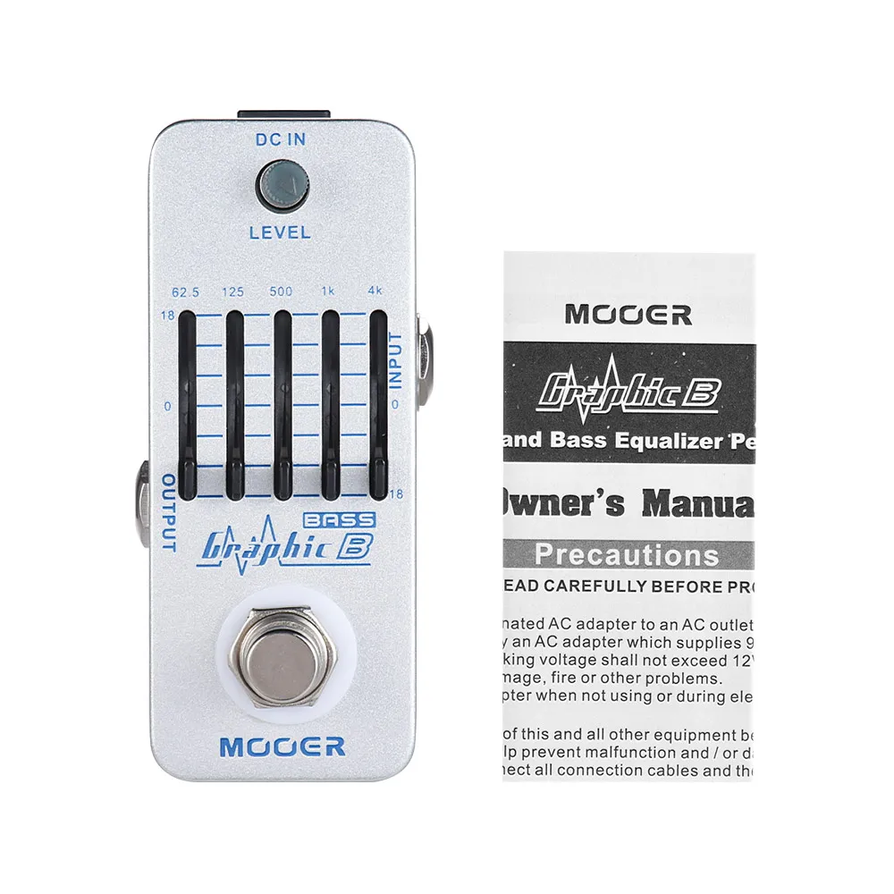 Портативный MOOER Graphic B 5 полосный эквалайзер бас педаль эффектов настоящий байпас
