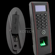 IP65 отпечатков пальцев клавиатуры ZKteco двери контроллер доступа рабочего времени Водонепроницаемый открытый биометрический контроллер TF1700