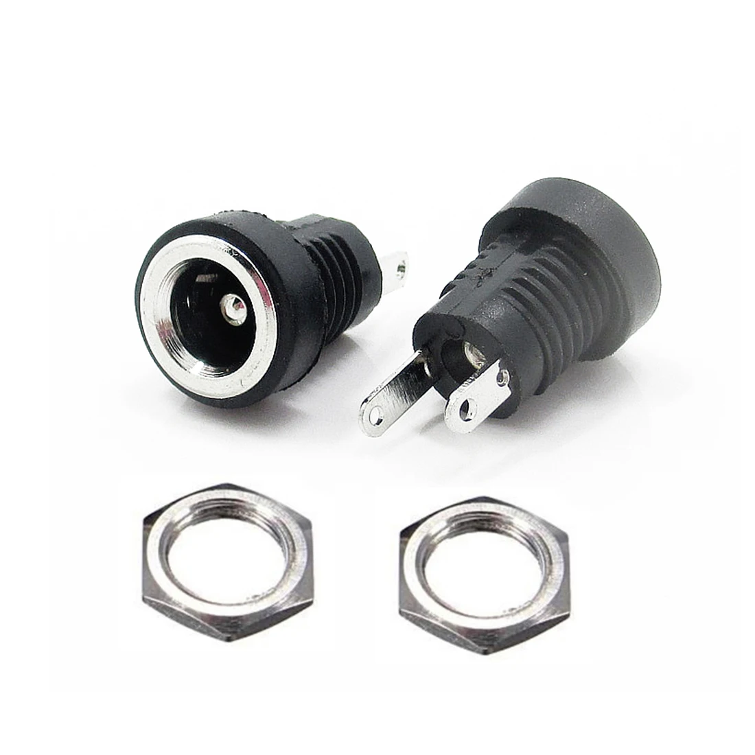 10Pcs DC Power Jack Socket Female Panel Mount Connector High Quality