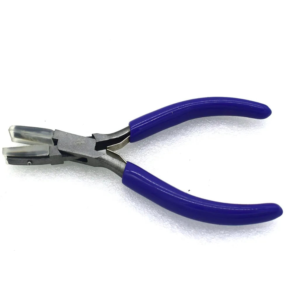 

PLIERS FLAT PLASTIC JAWS NOSE JEWELRY BEAD WIRE WORK TOOL STRAIGHTEN WIRES