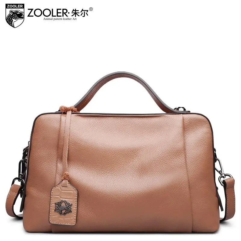 zooler New women bag Superior cowhide genuine leather bag brands fashion Boston bag women leather handbags