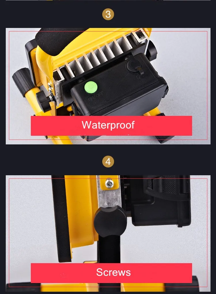 Rechargeable LED Flood Light 24 LED Floodlight Waterproof 220V/110V LED Spotlight Outdoor Emergency Work Lighting with Charger floodlight bunnings