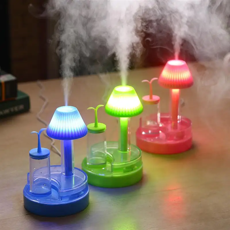 

Air Humidifier Mini Led Night Light Sprout Table Lamp Style USB Air Purifier Cool Mist Oil Diffuser For Home Office Bedroom