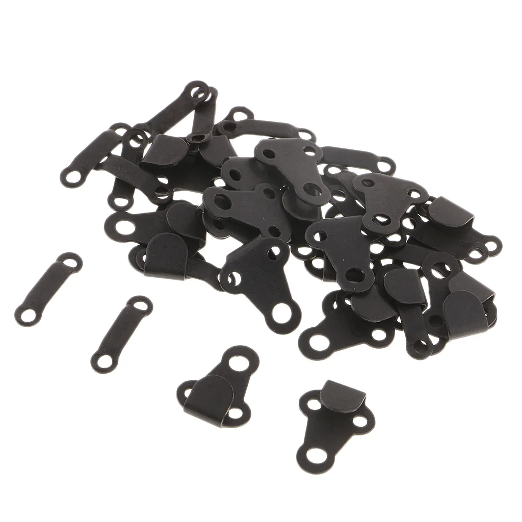 Silver, Black SAVITA 120 Pairs Sewing Hooks and Eyes Closure Claps DIY Craft Accessories for Bra Clothing Trousers Skirt Trousers,3 Sizes