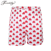 Милые мужские милые Любовь Сердце печати Классические мягкие шорты Боксеры легкий свободный пляжный свитер Lounge Лето шорты для женщин