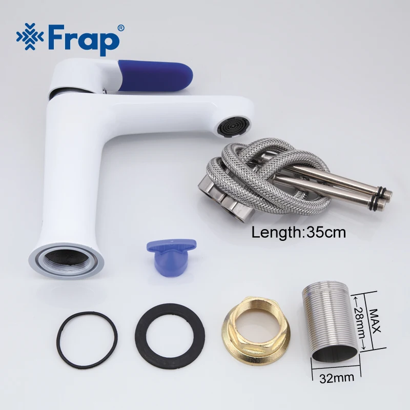 Смеситель для душа Frap F1034 F2434 с цветной резиновой крышкой и ручкой холодной