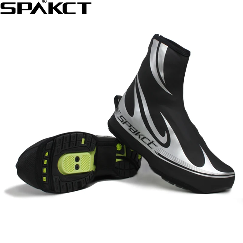 

SPAKCT Bike Bicycle Cycling Shoe Toe Protector Warmer Boot Cover Pro Reflective Thermal Windproof Waterproof PU Thin Fleece