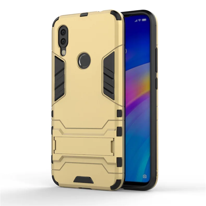 

For Xiaomi Redmi 7 2 in 1 Shockproof Armor Phone Case Stand Back Protection Cover For Redmi Note 7