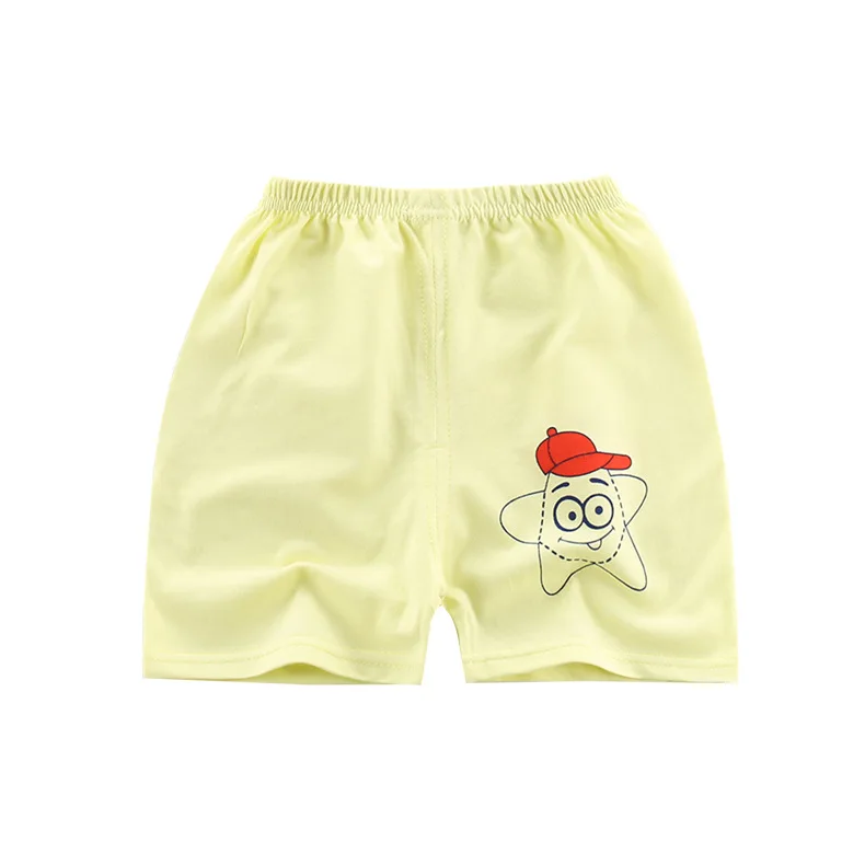 Летние шорты для маленьких мальчиков и девочек; хлопковые шорты ярких цветов; брюки для мальчиков; Детские пляжные шорты; одежда для малышей - Цвет: Цвет: желтый