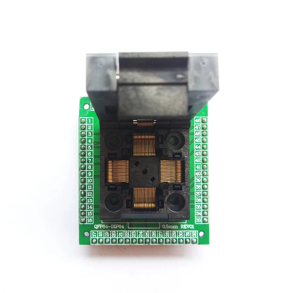 Tqfp64 lqfp64 qfp64 adaptador de soquete ic
