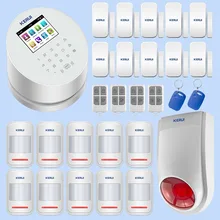 KERUI W2 приложение дистанционное управление беспроводной wifi GSM PSTN сигнализация Умный дом Охранная сигнализация вспышка стробоскоп сирена комплект