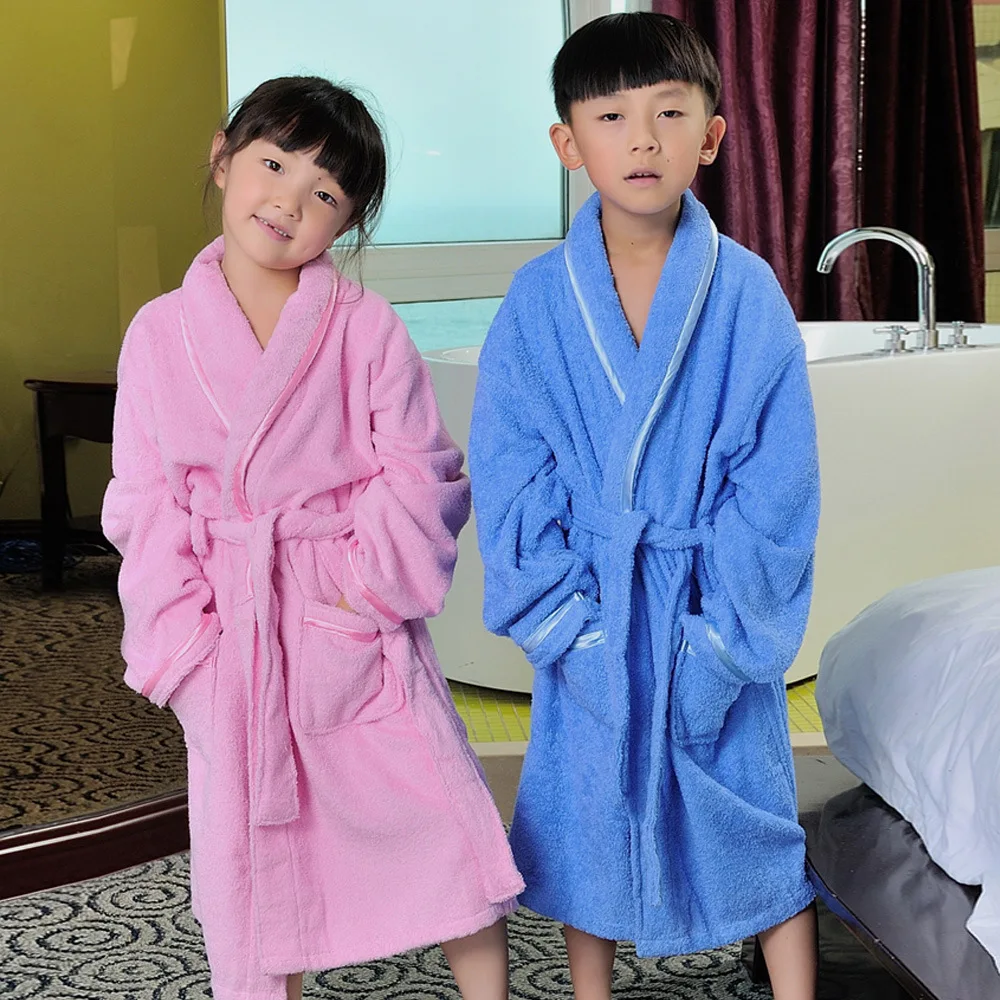 

Fashion Boys&Girls Toweling Robe Children's Coral Velvet Bathrobes Free shipping 2017