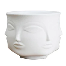 Artist'S House лицо украшение цветочный горшок в горшках посадки украшения сада белая керамическая ваза