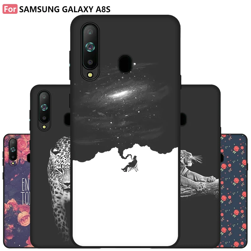 Чехол jurchen для samsung Galaxy A8s мультфильм цветной рисунок роспись Micro Forsted Мягкий