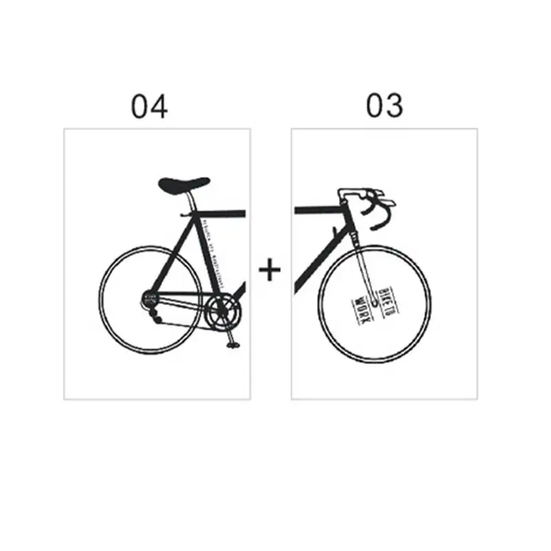 Скандинавские черно-белые модные картина велосипед Холст Плакаты гостиная скандинавские настенные художественные принты модульные Картины домашний декор