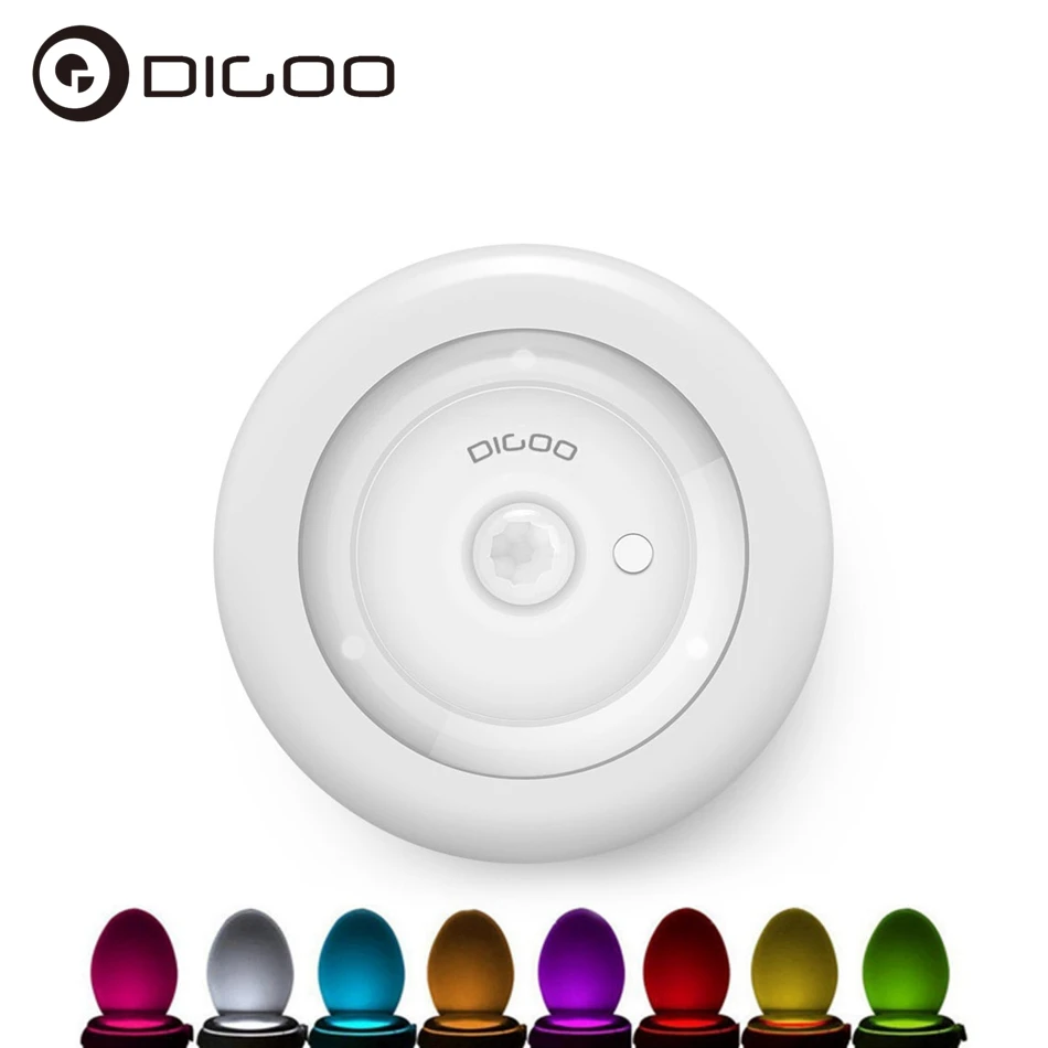 Digoo DG TL280 8 цветов датчик движения светодиодный туалет ночник PIR свет обнаружение с