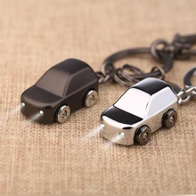Milesi coche Luz led llavero de metal llavero de aleación de zinc llavero llavero regalo de los hombres porte clef llavero chaveiro carro K0179_1
