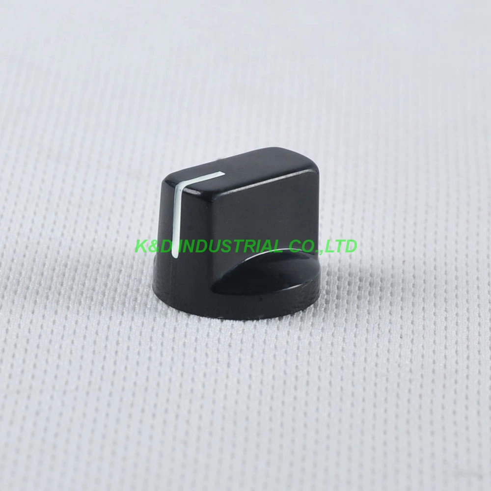 

10pcs Colorful Black Rotary Volume Control Plastic Potentiometer Knob Knurled Shaft Hole