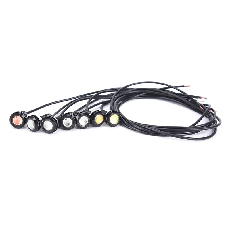 

12V 23MM LED eagle eye car fog DRL daytime reverse parking signal yellow blue white red waterproof daytime running lights