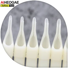 Одноразовые Насадки для татуировок татуировки иглы Чернила аксессуар модные Дизайн Пластик белый татуировки иглы для питания пигмент TG3132